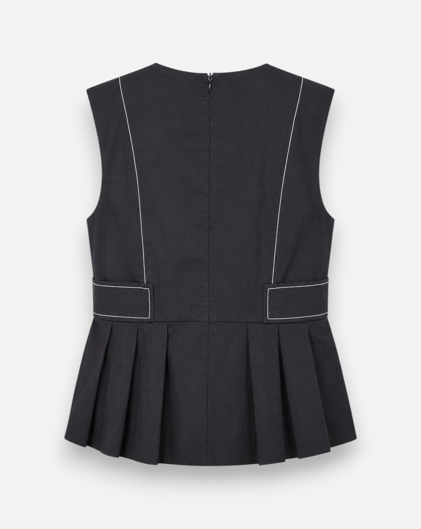 Bllusa Ganni V-Neck A1040124 099 BLACK GANNI 