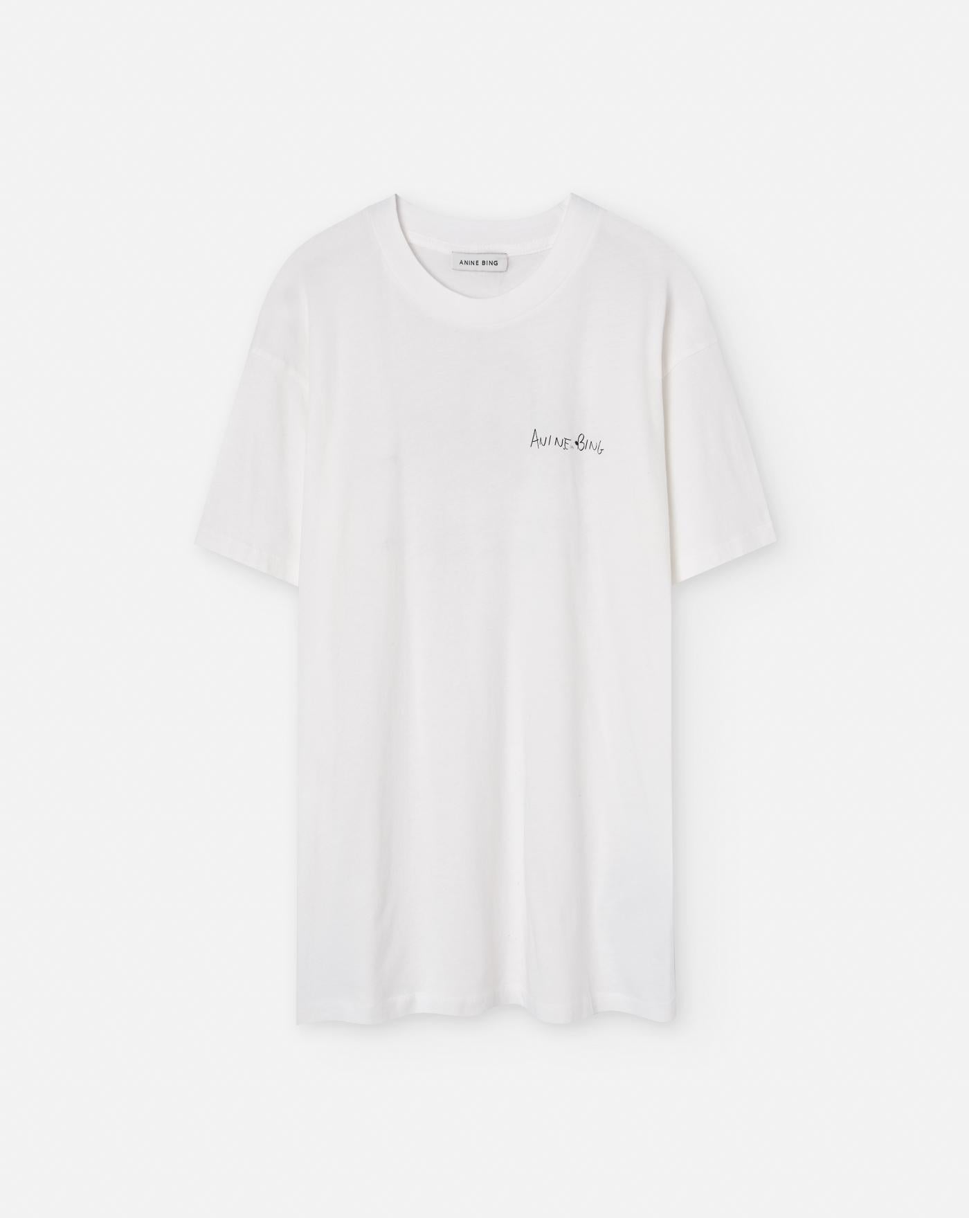 Camiseta Anine Bing Walker Tee Lyrics A0810771IVY1 IVORY ANINE BING 