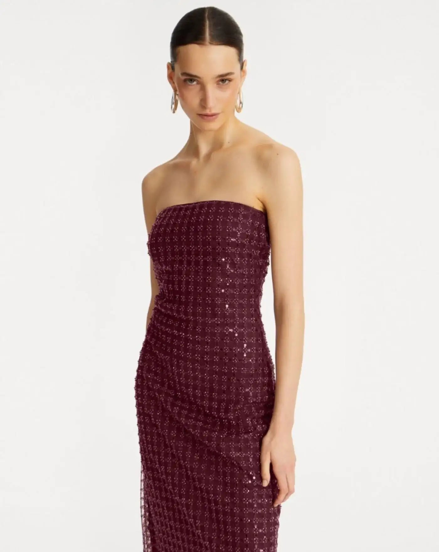 Vestido Rotate Beaded Maxi Tube Dress 1150492734 2734 ROTATE 