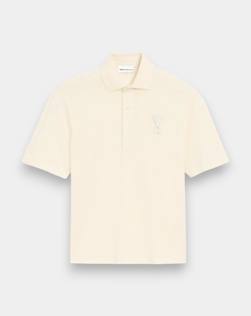 Polo Ami Paris Knitted Patch UPL428JE0221 136 AMI PARIS 