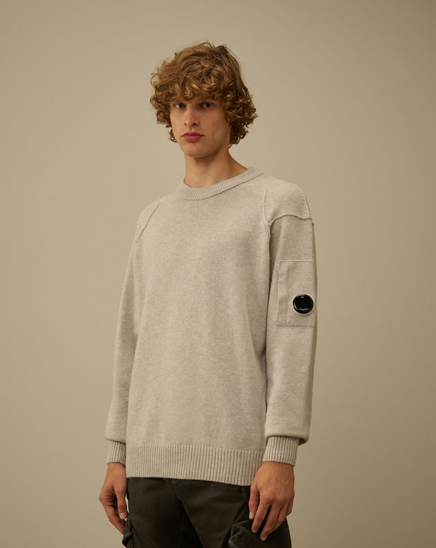 Jersey C.P. Company Lambswool GRS Crewneck Lens Sweater 19CMKN707A110149A M13 C.P. COMPANY 