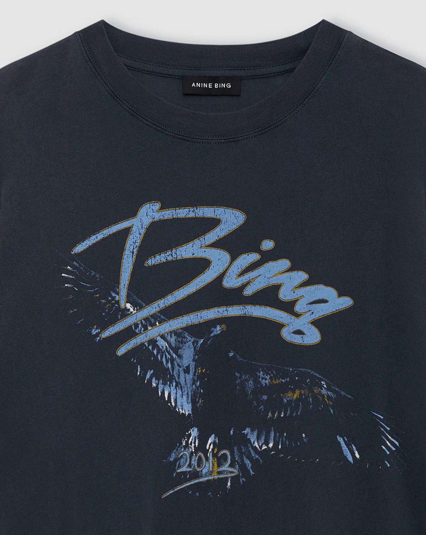 Camiseta Anine Bing Kent Tee A0812386 WBL1WASHED BLACK ANINE BING 