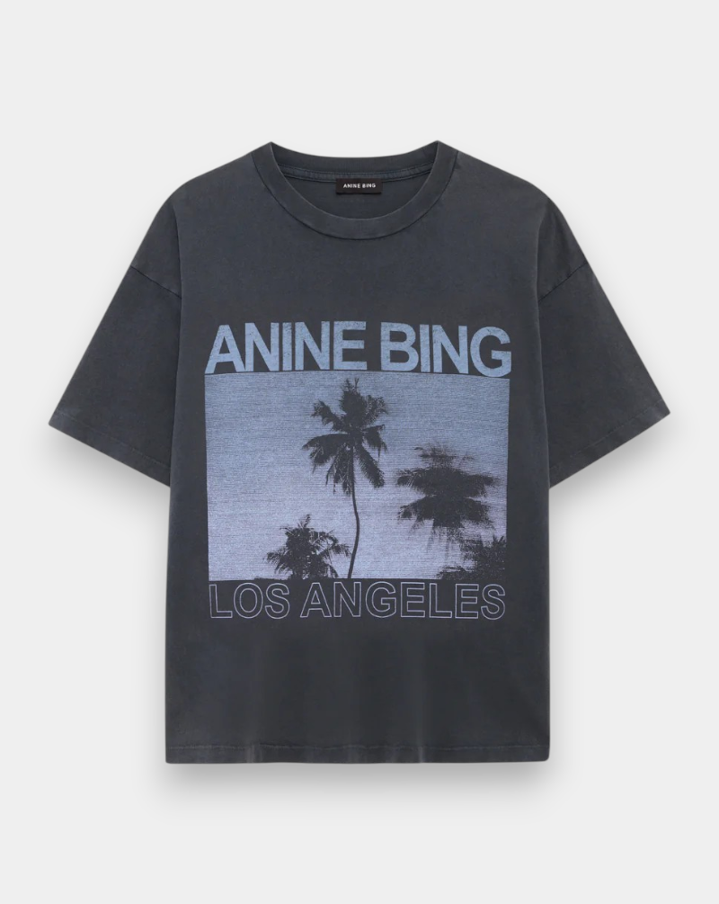 Camiseta Anine Bing Cade Tee Palms A0812162 WBL1WASHED GREY ANINE BING 