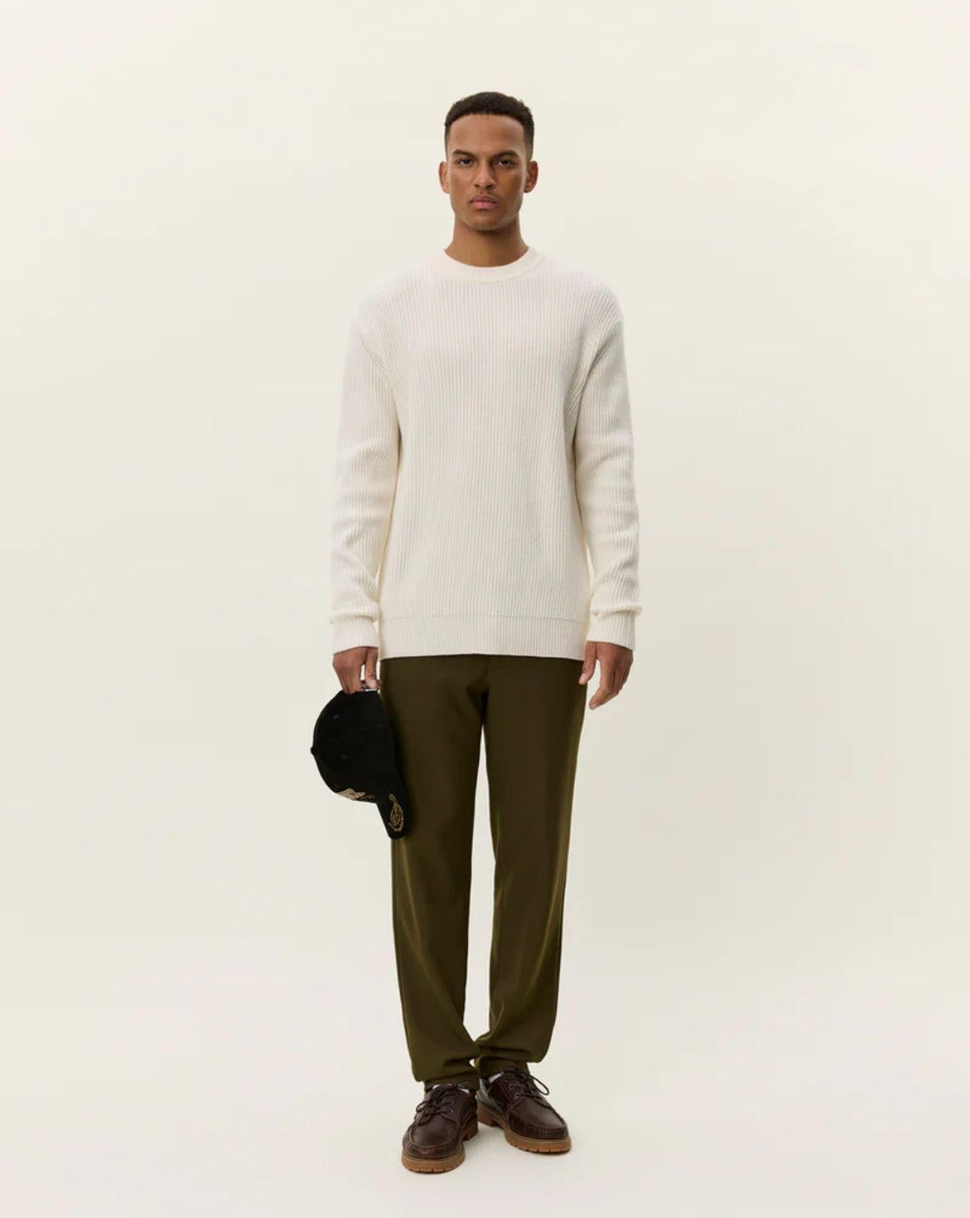 Jersey Les Deux Eddie Wool Rib Crewneck Knit 1000471 215 LES DEUX 