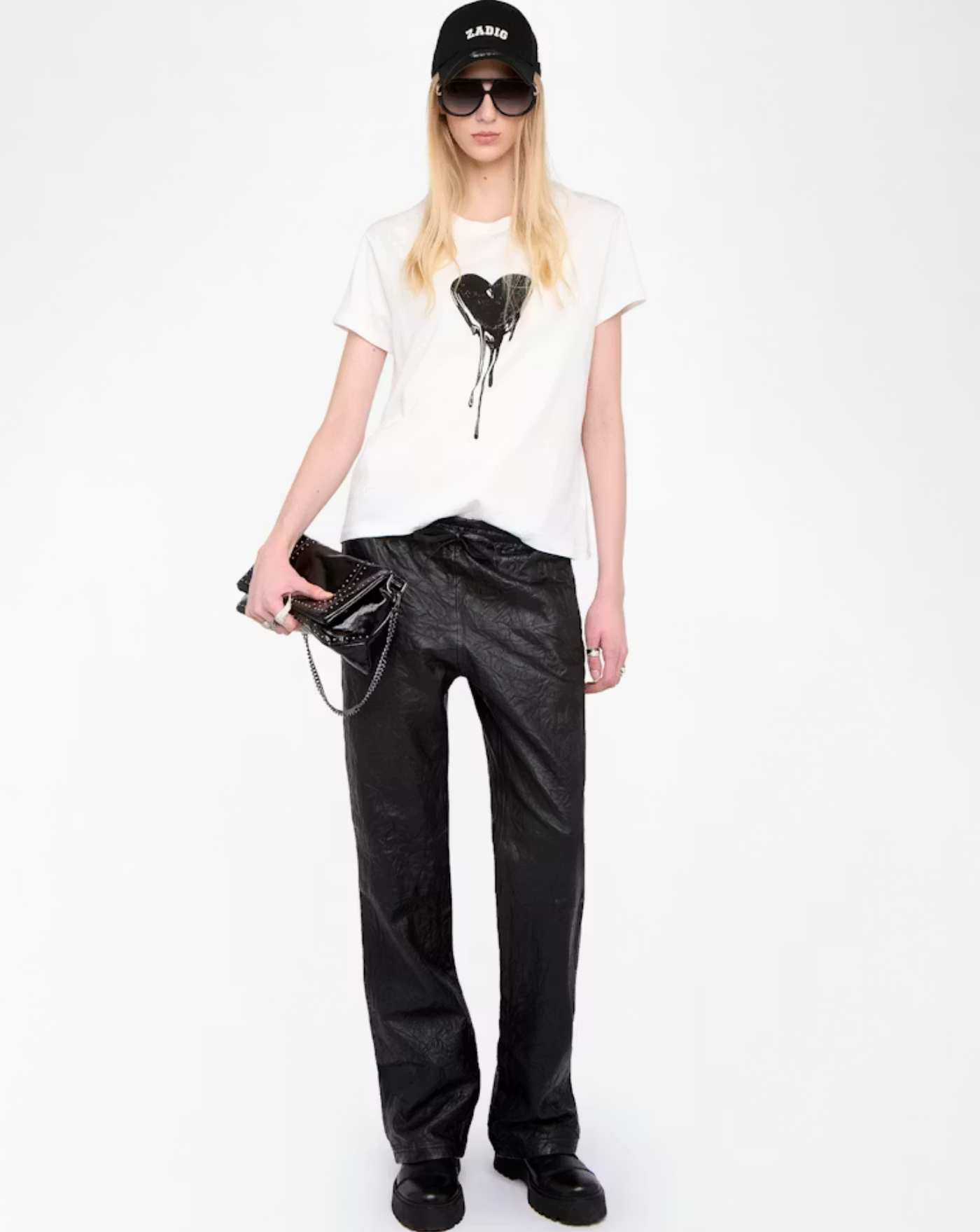 Camiseta Zadig & Voltaire Walk Hc Flowing Heart Strass JWTS02858 103 ZADIG & VOLTAIRE 