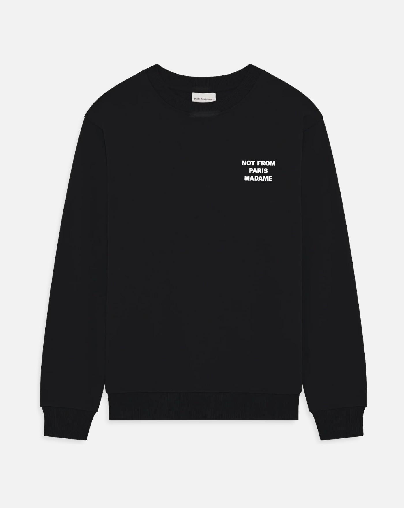 Sudadera Drole de Monsieur Bold Slogan Sweatshirt<BR/> SW149 CO127 BL DROLE DE MONSIEUR 