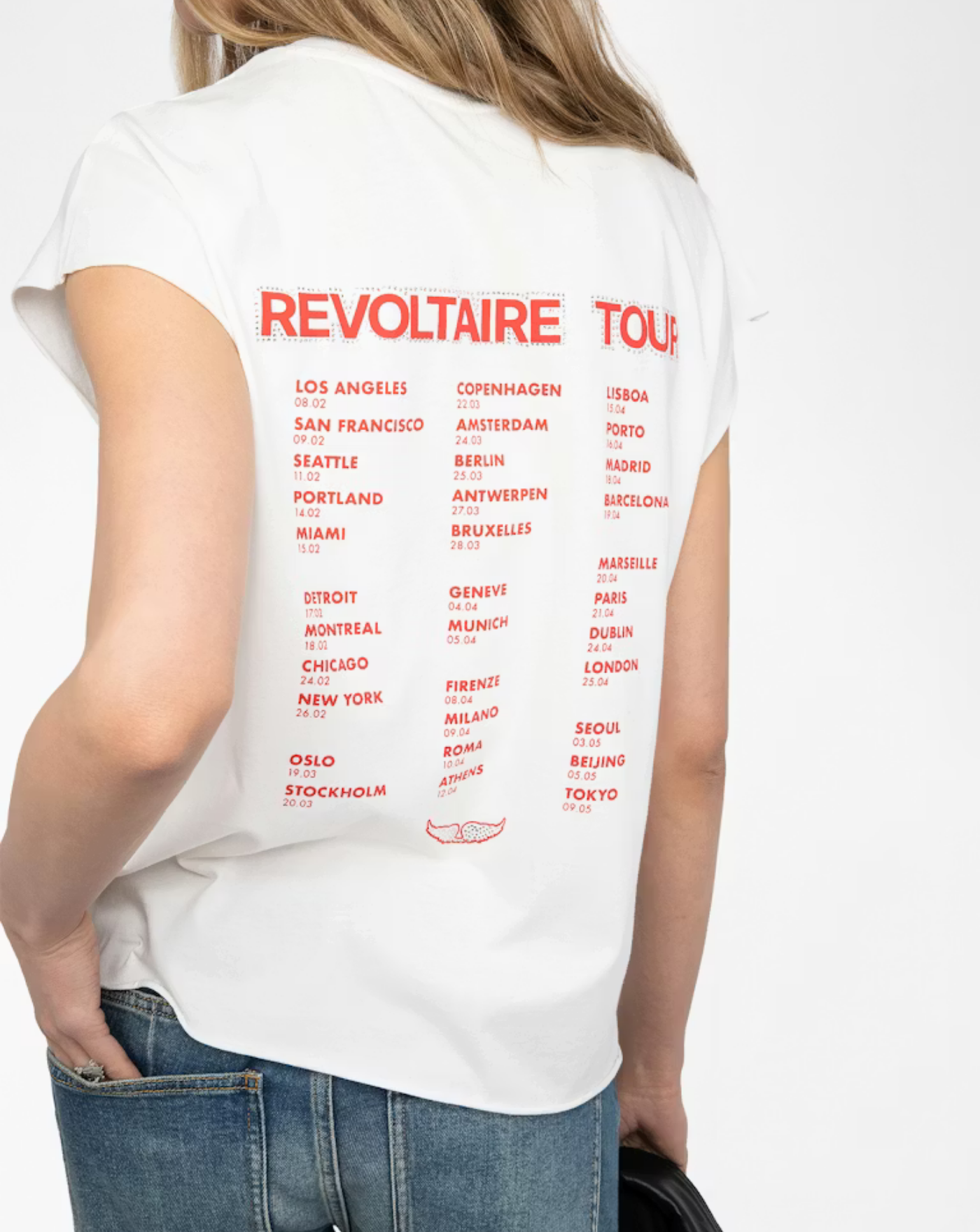 Camiseta Zadig & Voltaire Cloe Hc Heart Wings Strass JWTT01280 103 ZADIG & VOLTAIRE 