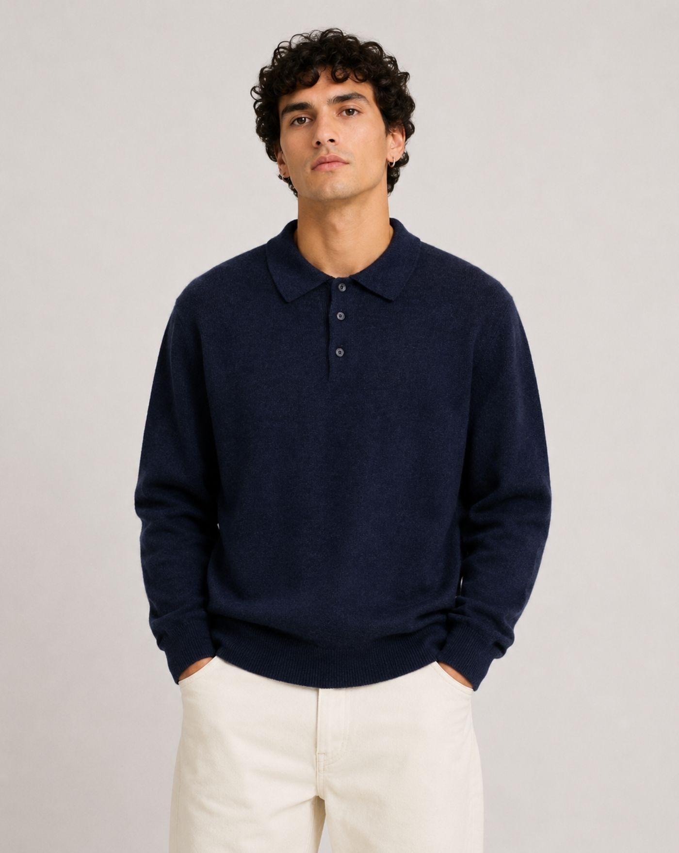 Polo Edmmond Wool 3266003590 PLAIN NAVY EDMMOND 