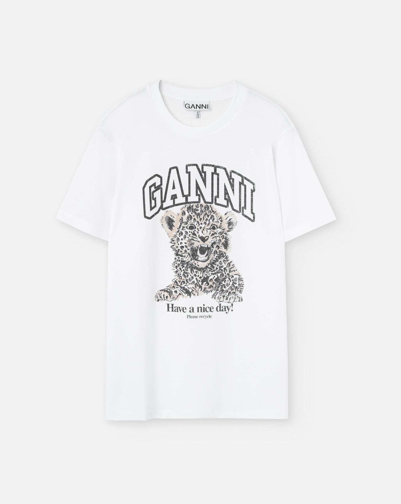 Camiseta Ganni Leopard T4124 943 GANNI 