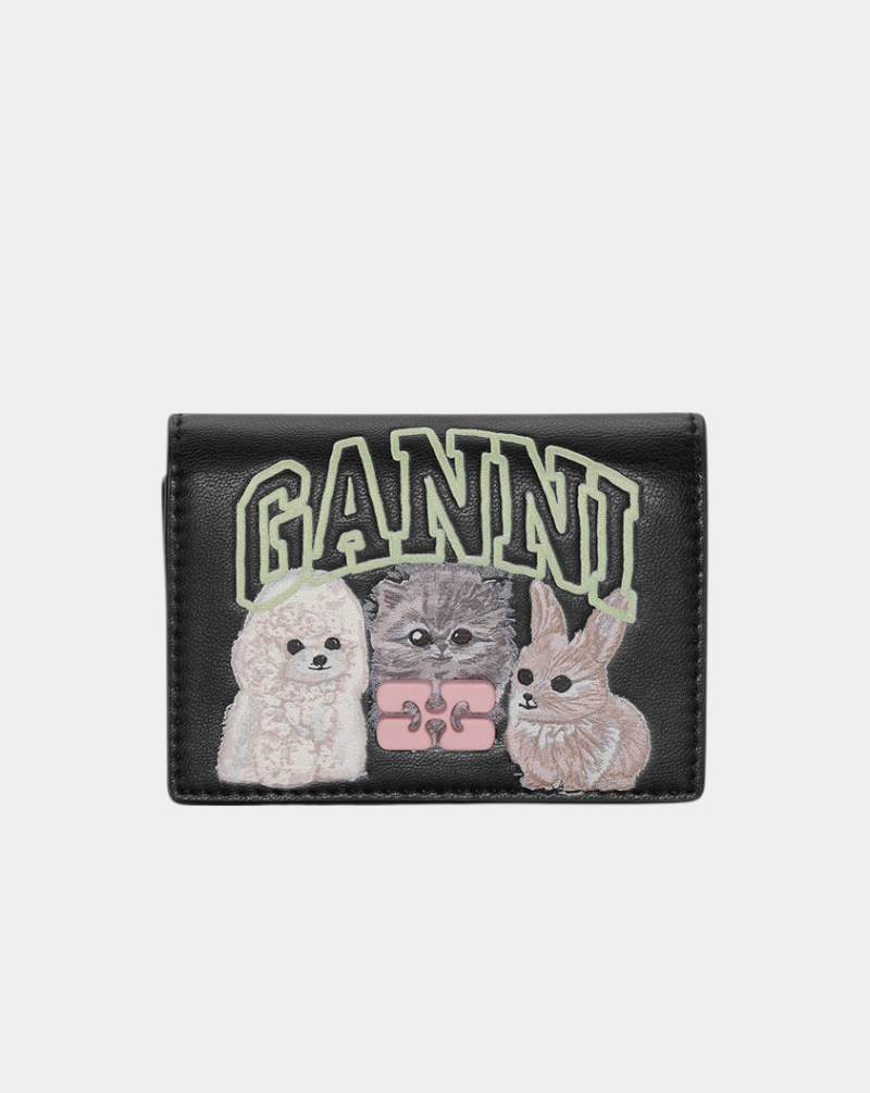 Cartera Ganni Bou Animals A6776 099 GANNI 