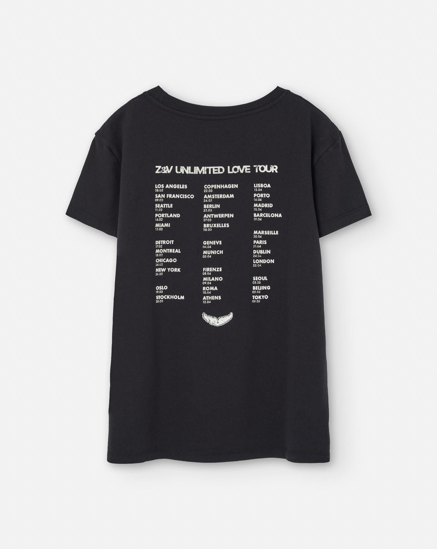 Camiseta Zadig & Voltaire Concert Cherry Love JWTS02684 BLACK ZADIG & VOLTAIRE 