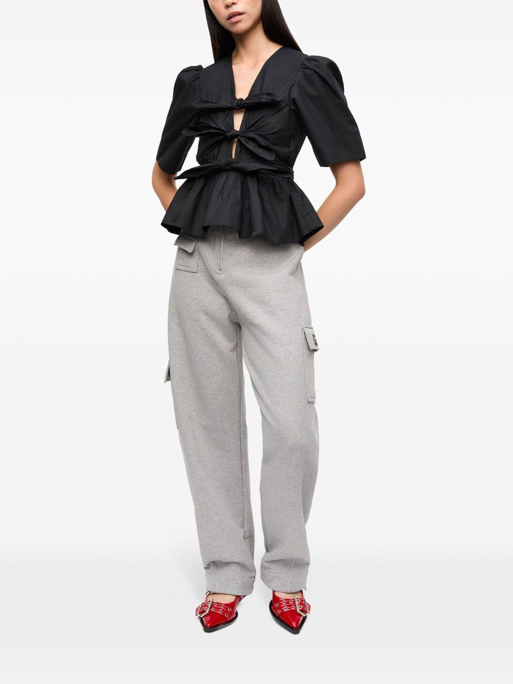 Blusa Ganni Washed Stretch Cotton W0378 099 GANNI 