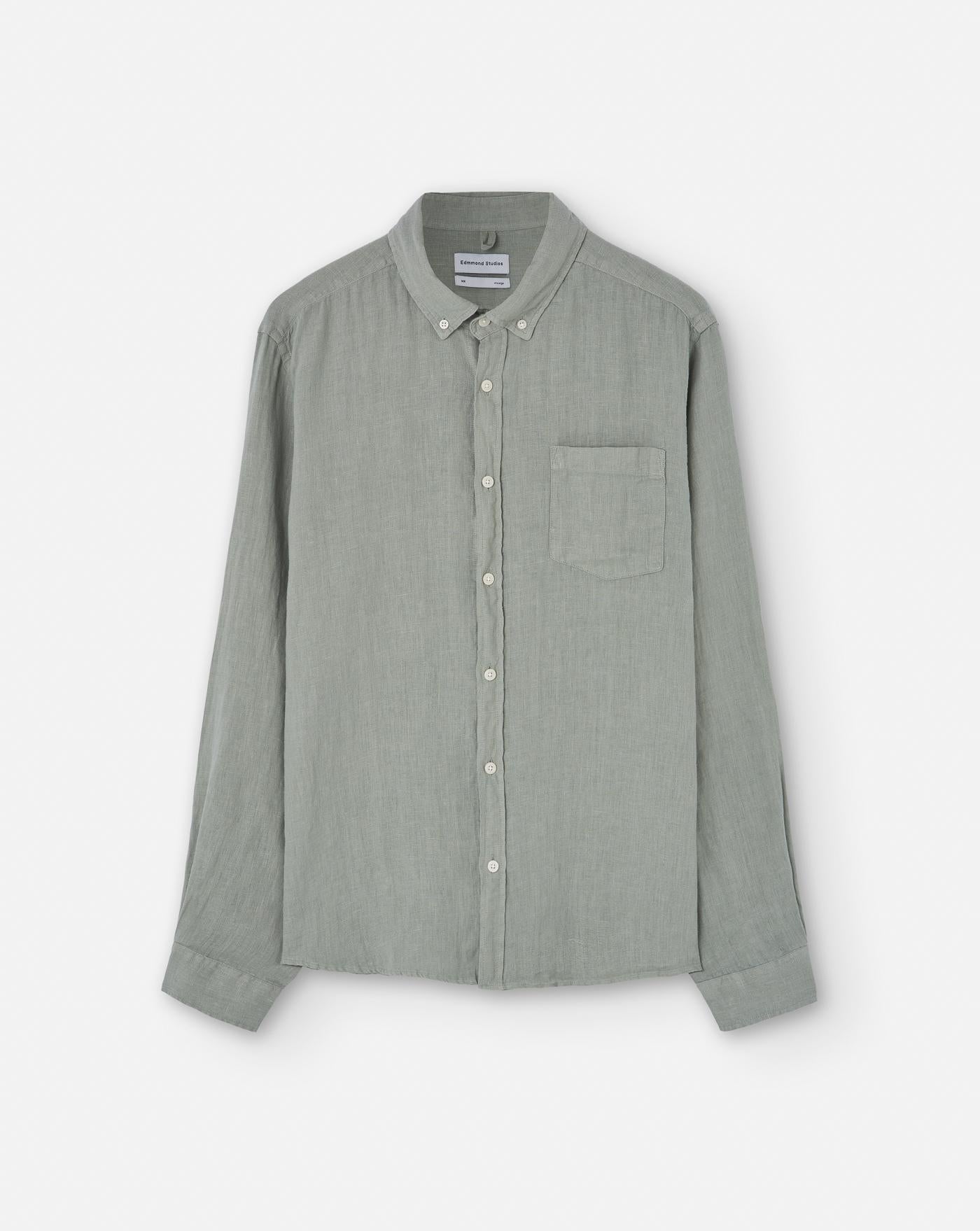 Camisa Edmmond Linen 1251005090 PLAIN TAUPE EDMMOND 