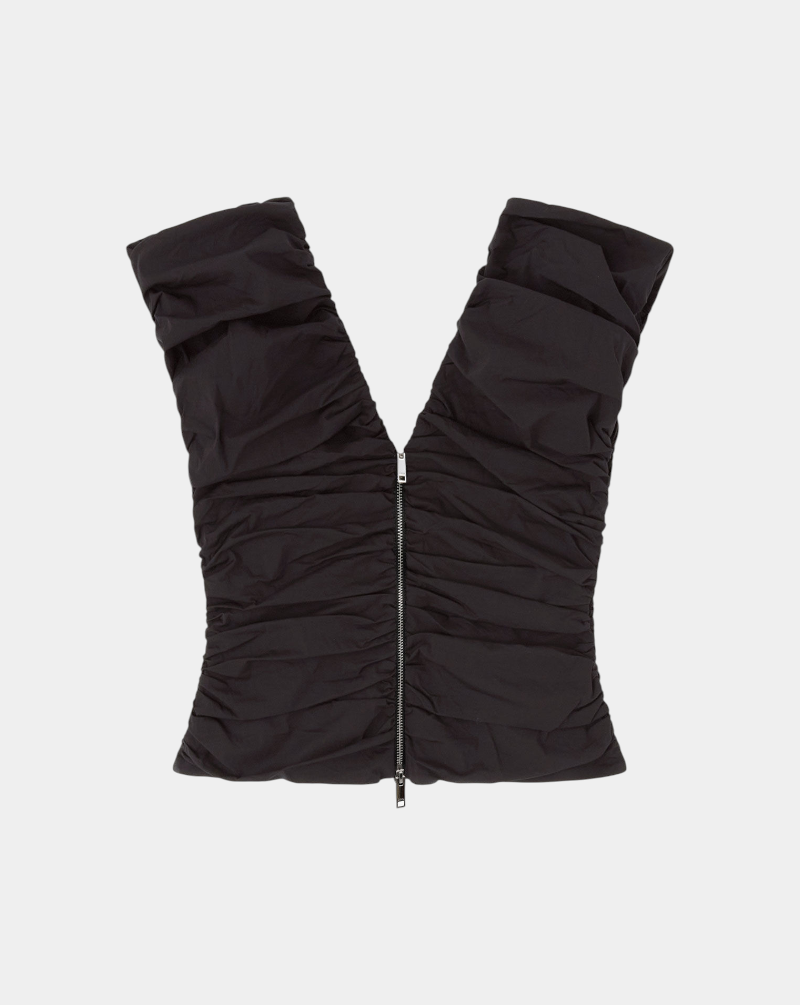 Top Ganni Ruched A1040071 099 GANNI 