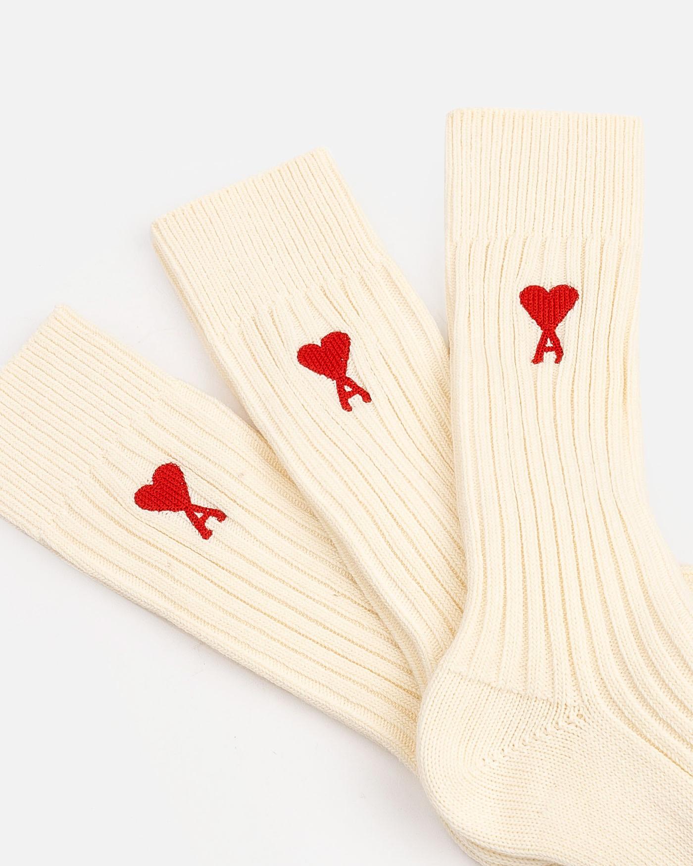 Calcetines Ami Paris Pack 3 Ami de Coeur USC003 379 150 AMI PARIS 