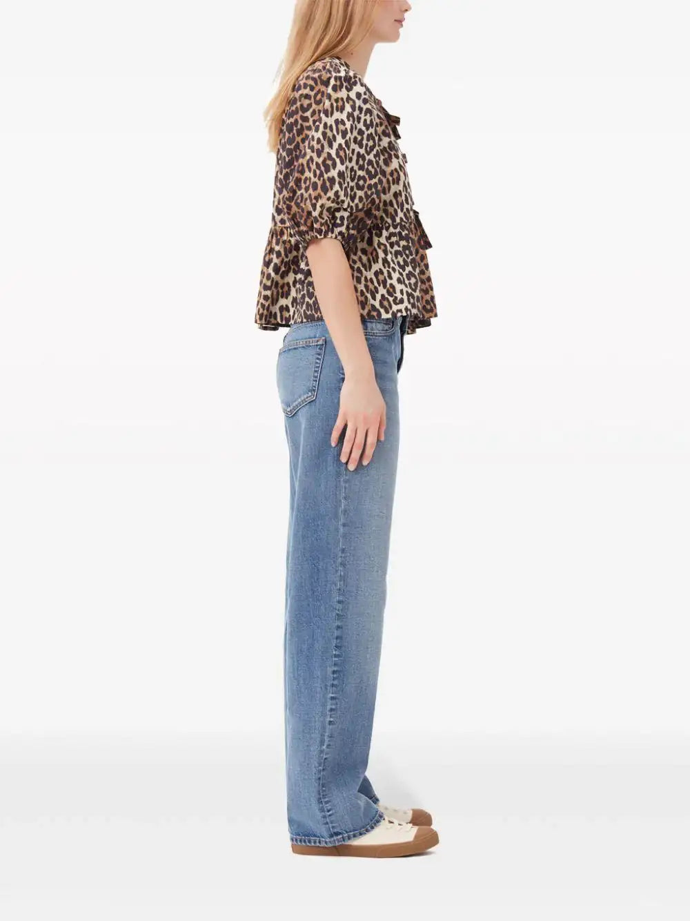 Top Ganni Leopard F9116 943 GANNI 