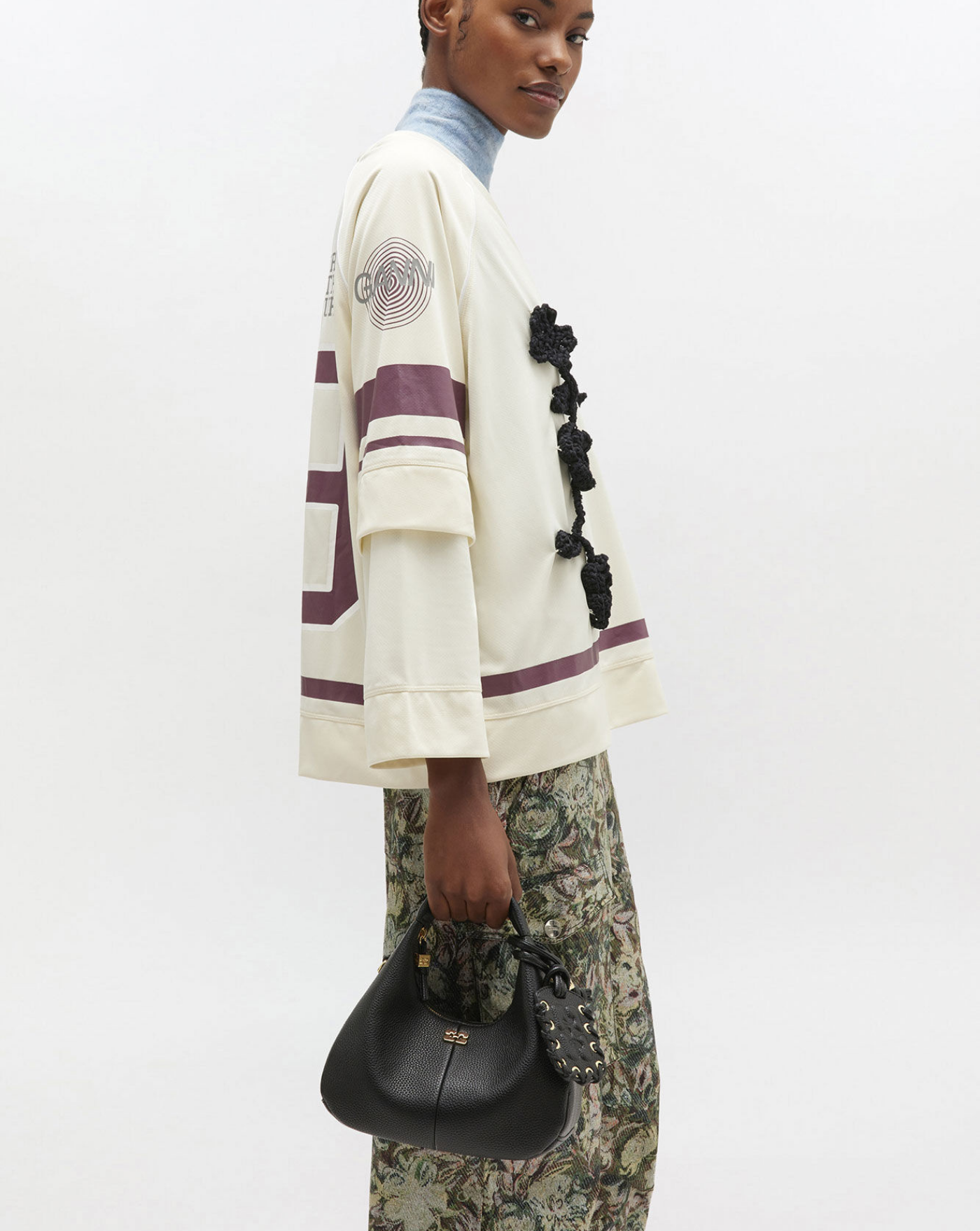 Bolso Ganni Hobo Mini Grained A6976 099 GANNI 