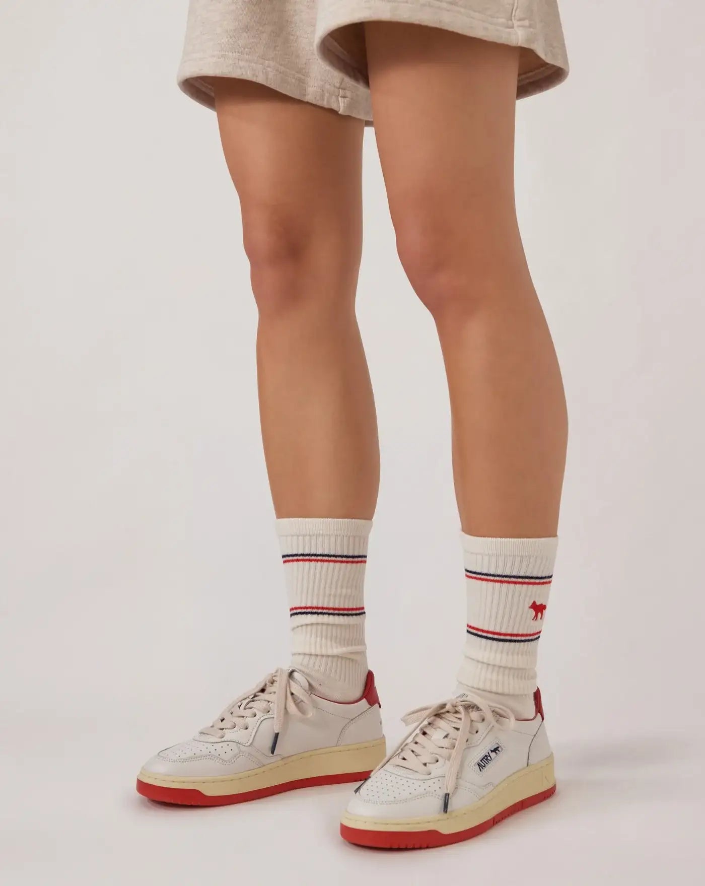 Calcetines Autry x Maison Kitsuné SOPU MK4W WHITE AUTRY 
