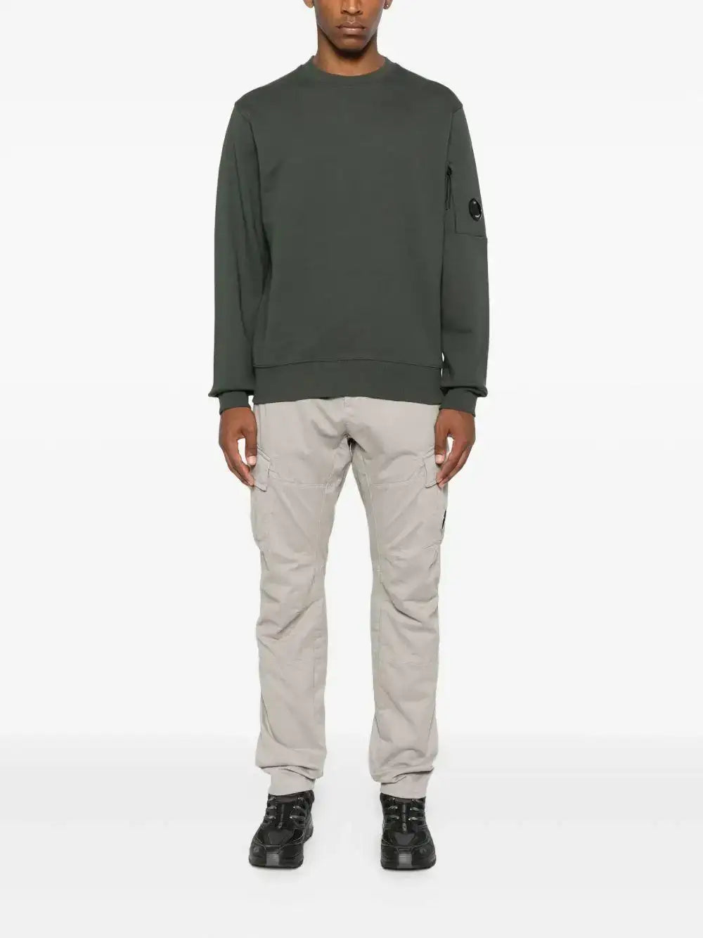 Sudadera C.P. Company Crewneck in Diagonal Raised Fleece 19CMSS713A005086W 978 C.P. COMPANY 