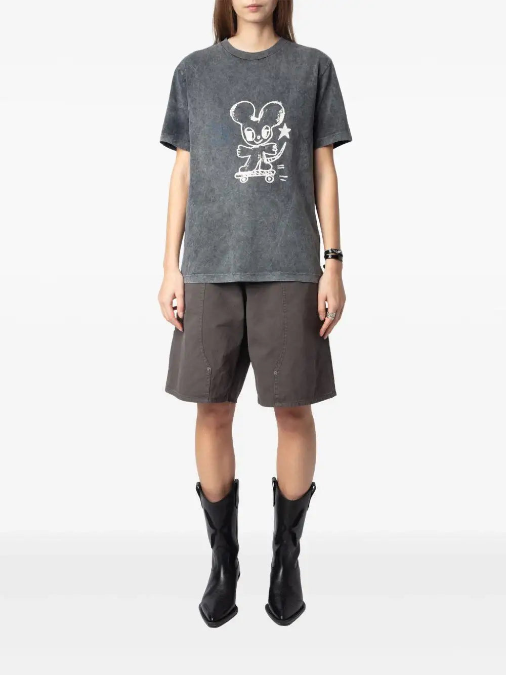 Camiseta Zadig & Voltaire Edwin Bc Happy Mouse JWTS02805 CARBONE 21 ZADIG & VOLTAIRE 