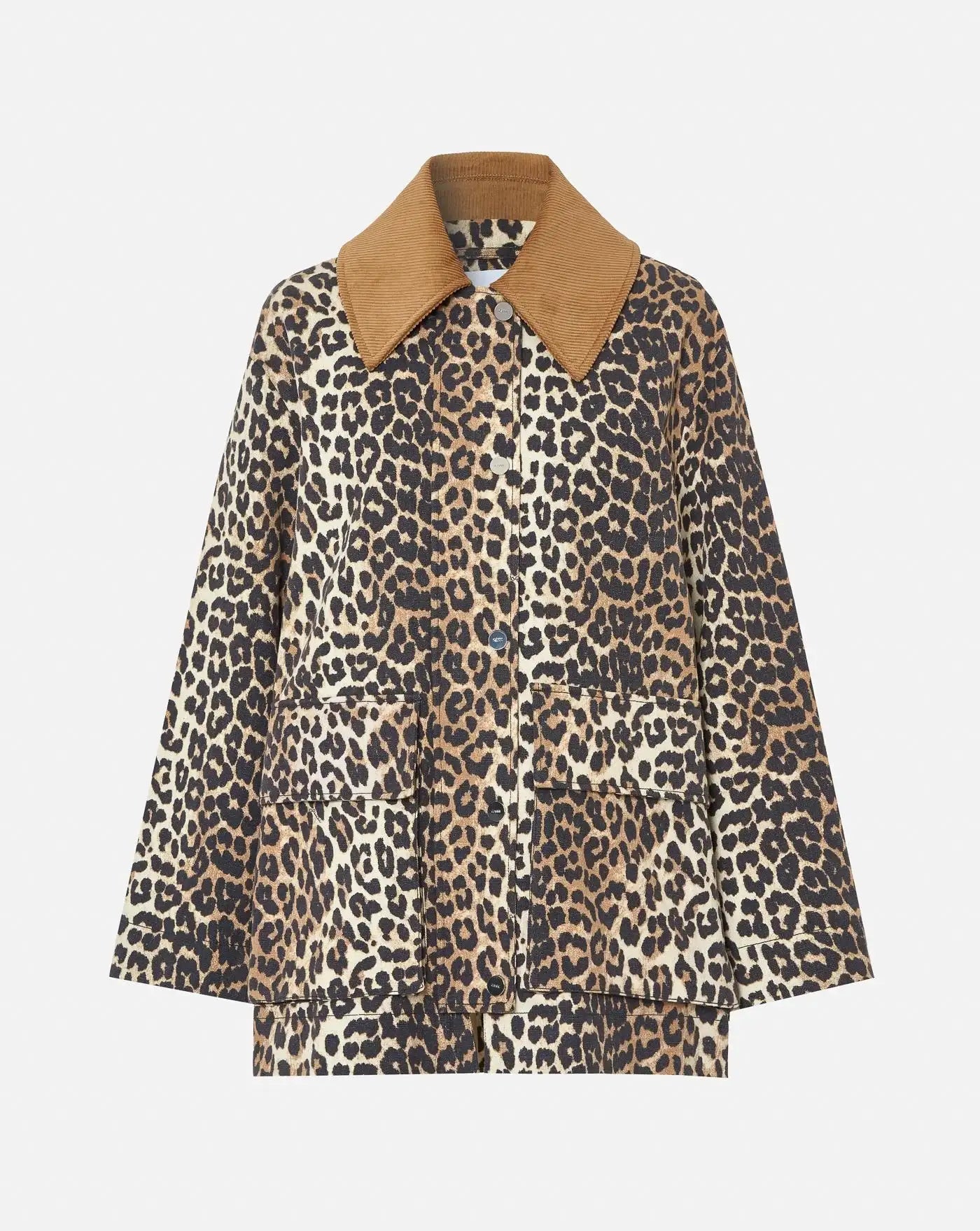 Chaqueta Ganni Printed Canvas Midi Jacket W0391 859 GANNI 