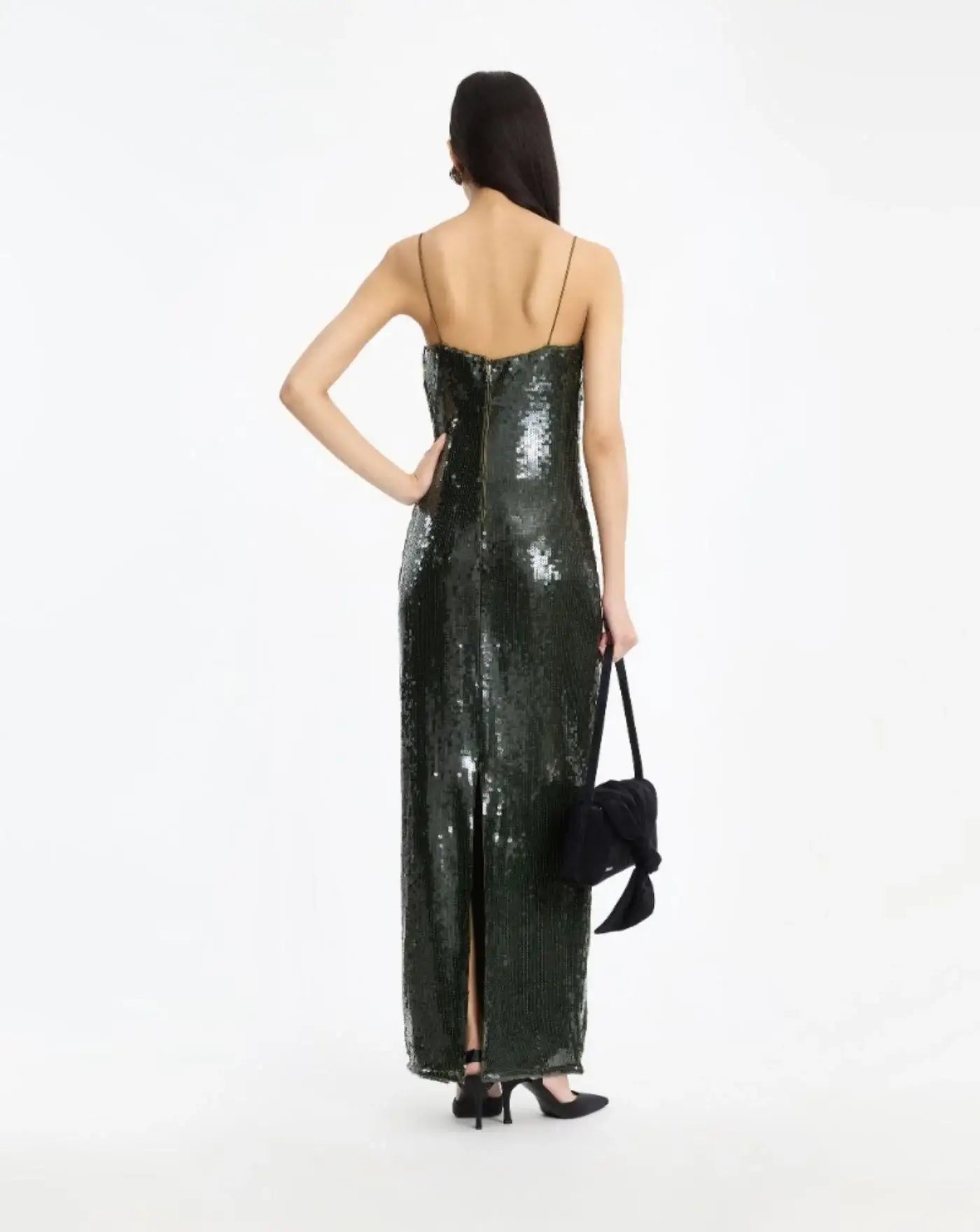 Vestido Rotate Sequins Maxi Slip Dress 116139265 265 ROTATE 