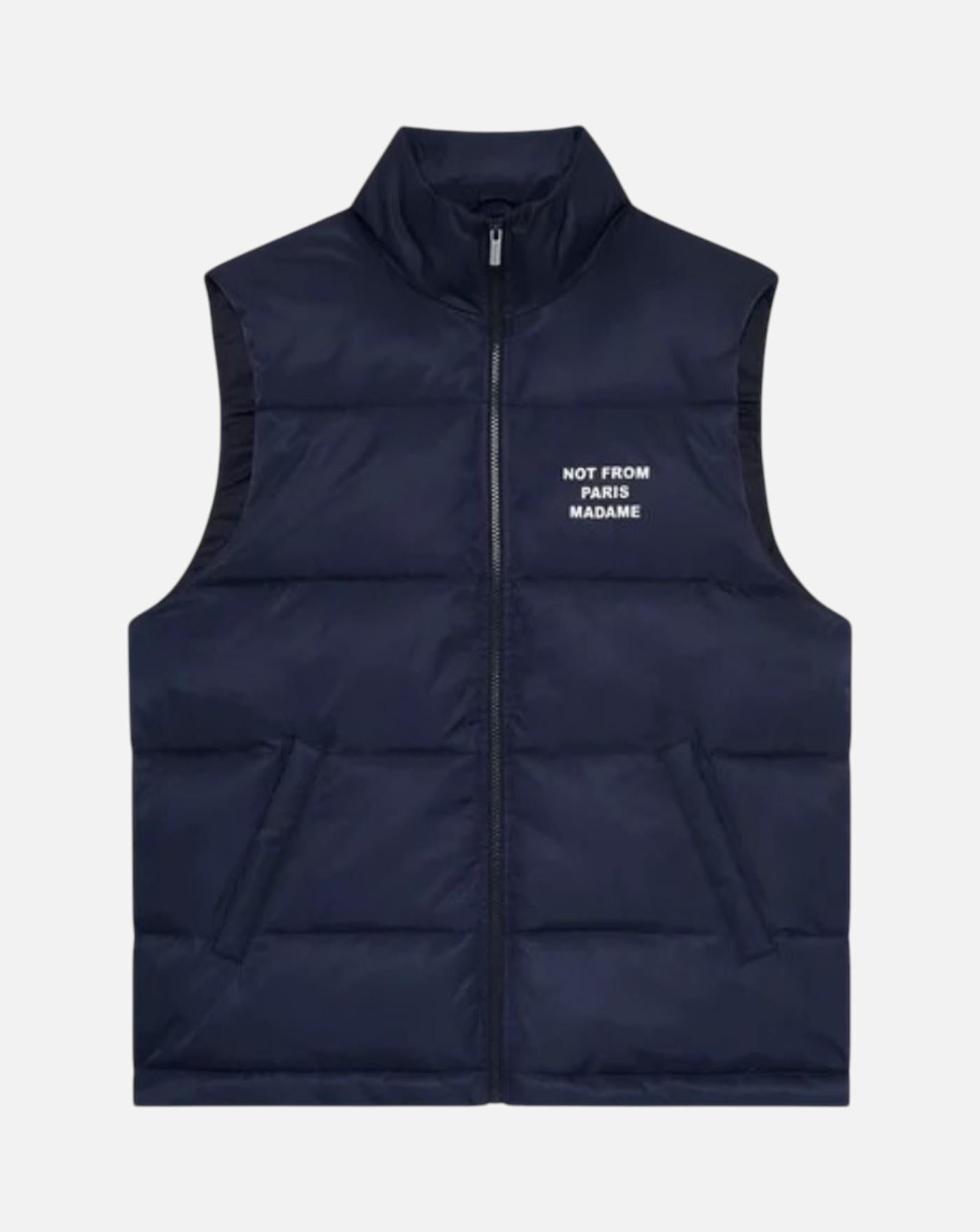 Chaleco Drole de Monsieur Slogan Sleeveless Down Vest CT153 PA031 NY DROLE DE MONSIEUR 